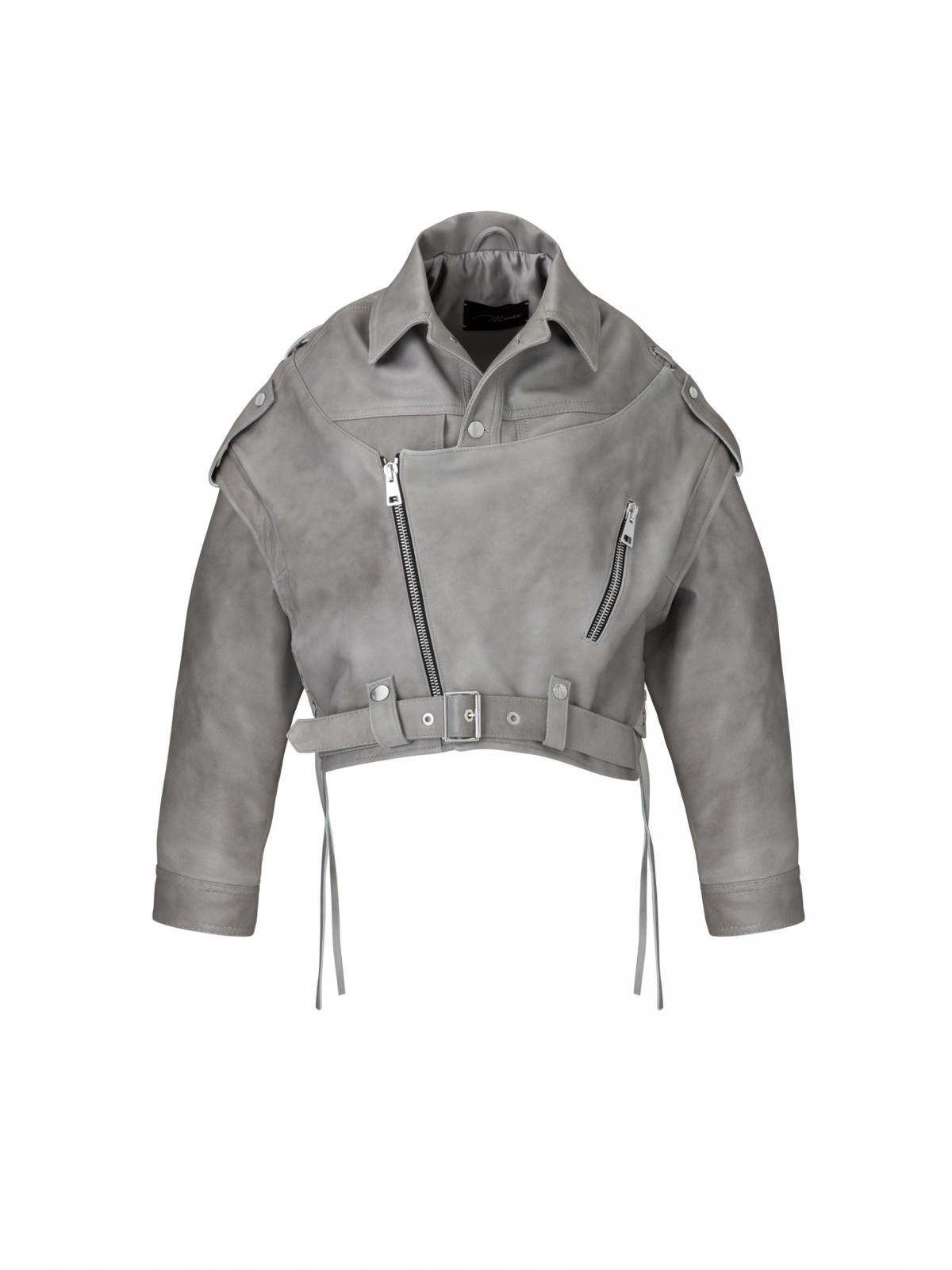 マダラニンゲンOVERSIZED LEATHER BIKERS JKT Kawasaki Ninja Leather Jacket - Monster Energy Racing Jacket