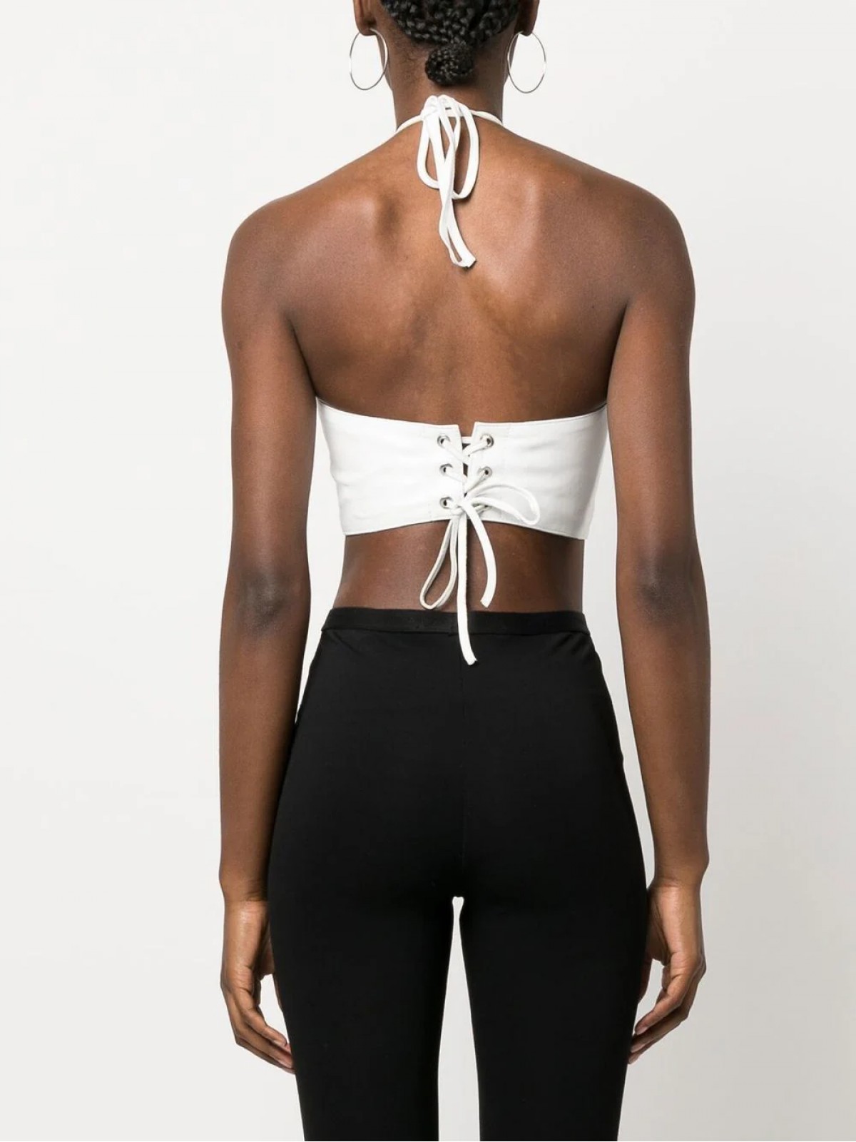 RUCHED HALTER-NECK TOP