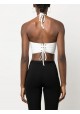 RUCHED HALTER-NECK TOP