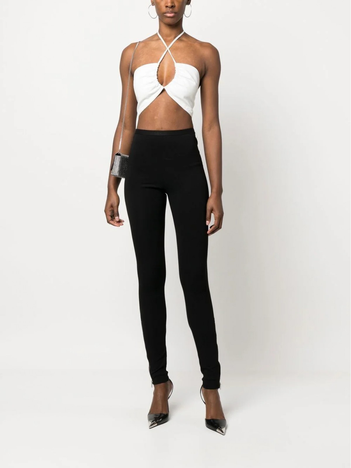 RUCHED HALTER-NECK TOP