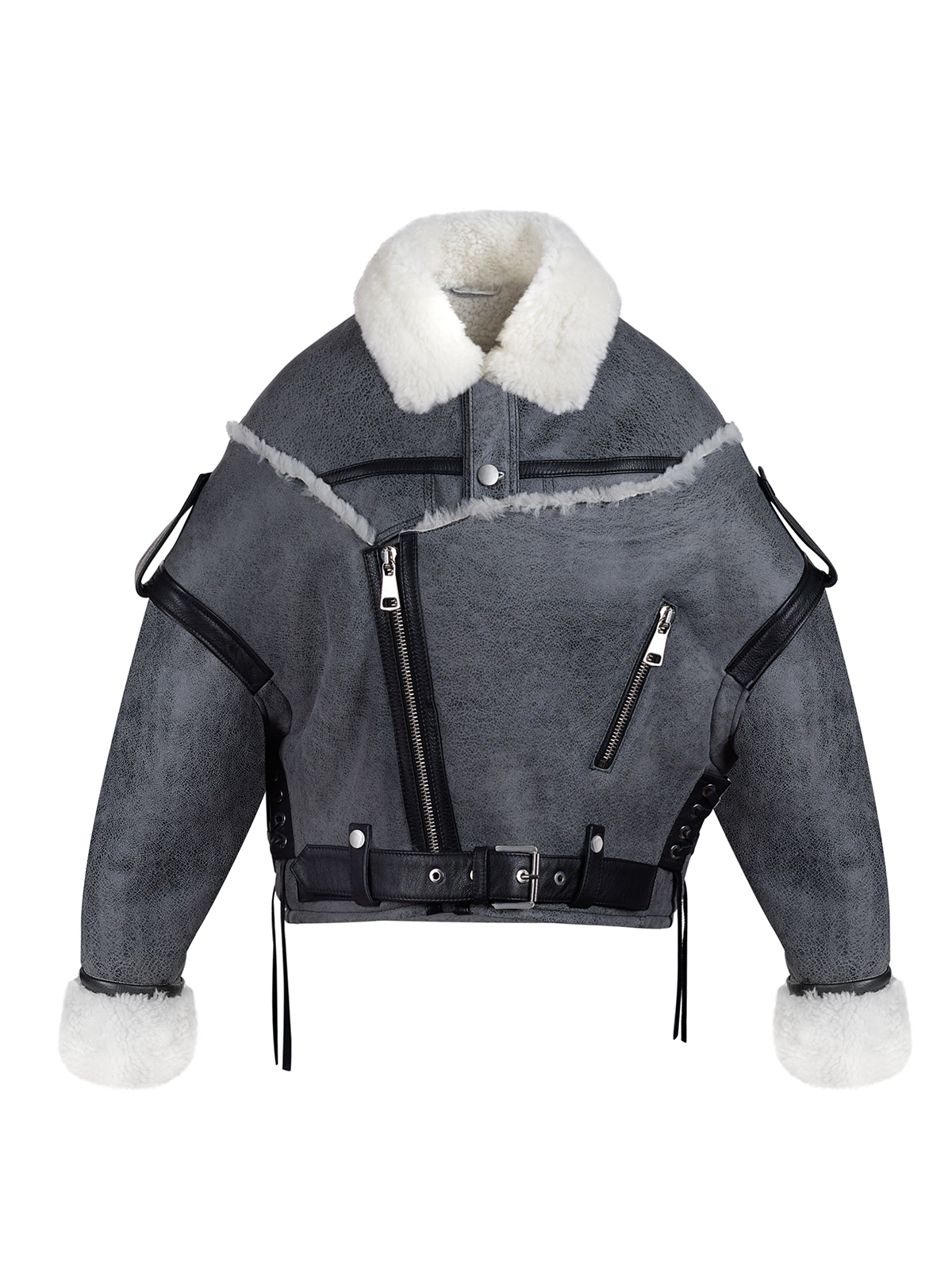 VINTAGE OVERSIZED JACKET IN SHEARLING