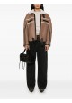 SHEARLING DETAIL LEATHER JACKET
