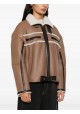 SHEARLING DETAIL LEATHER JACKET