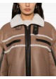 SHEARLING DETAIL LEATHER JACKET