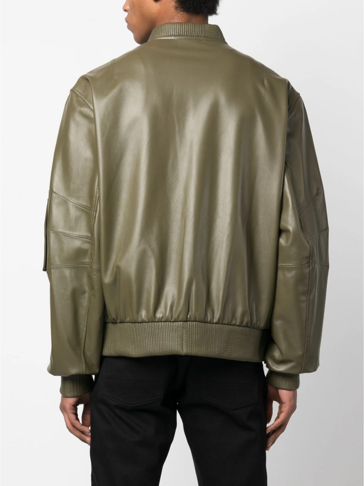 Savona leather bomber jacket