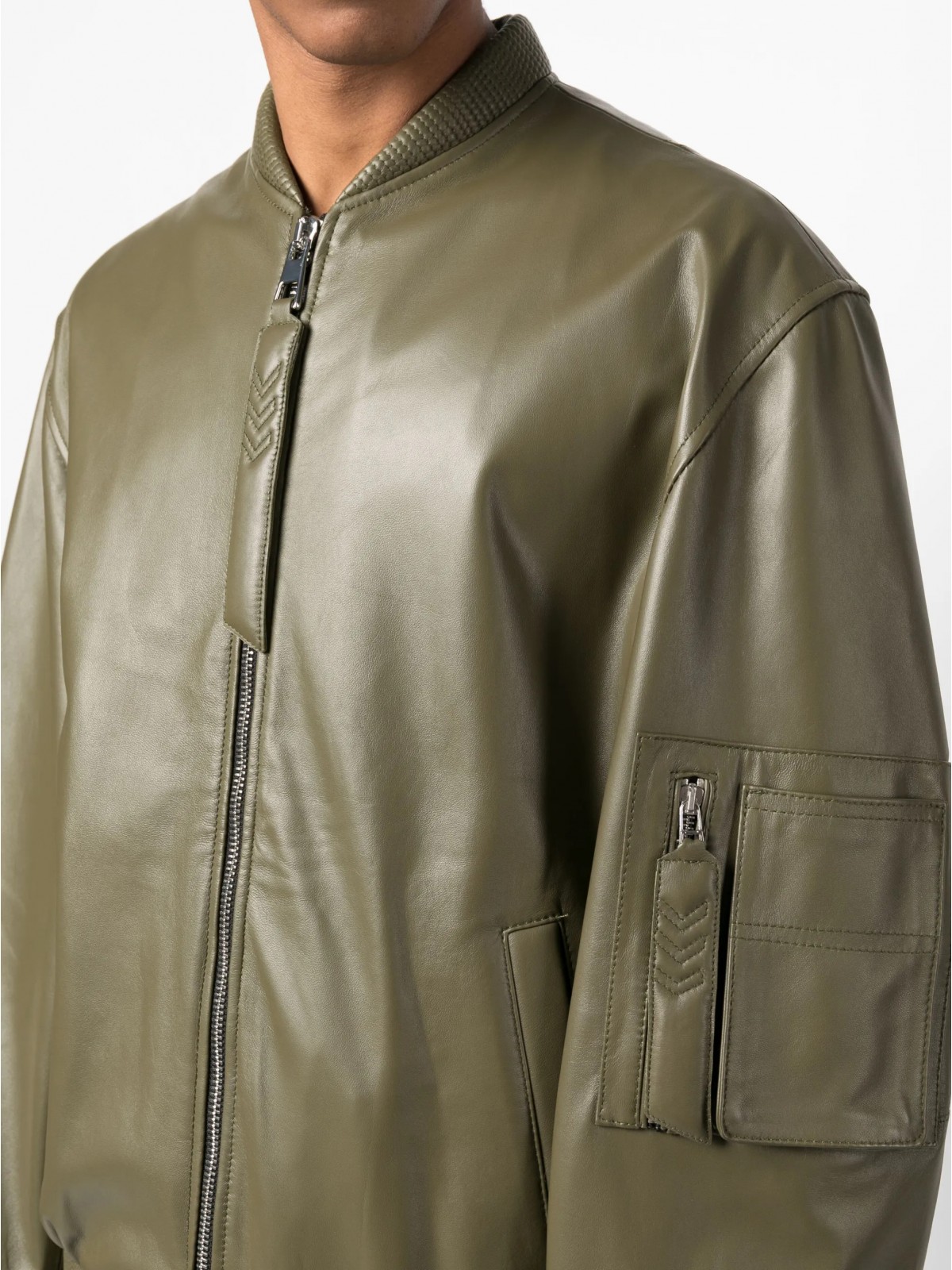 Savona leather bomber jacket