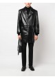 SINGLE-BREASTED LEATHER COAT