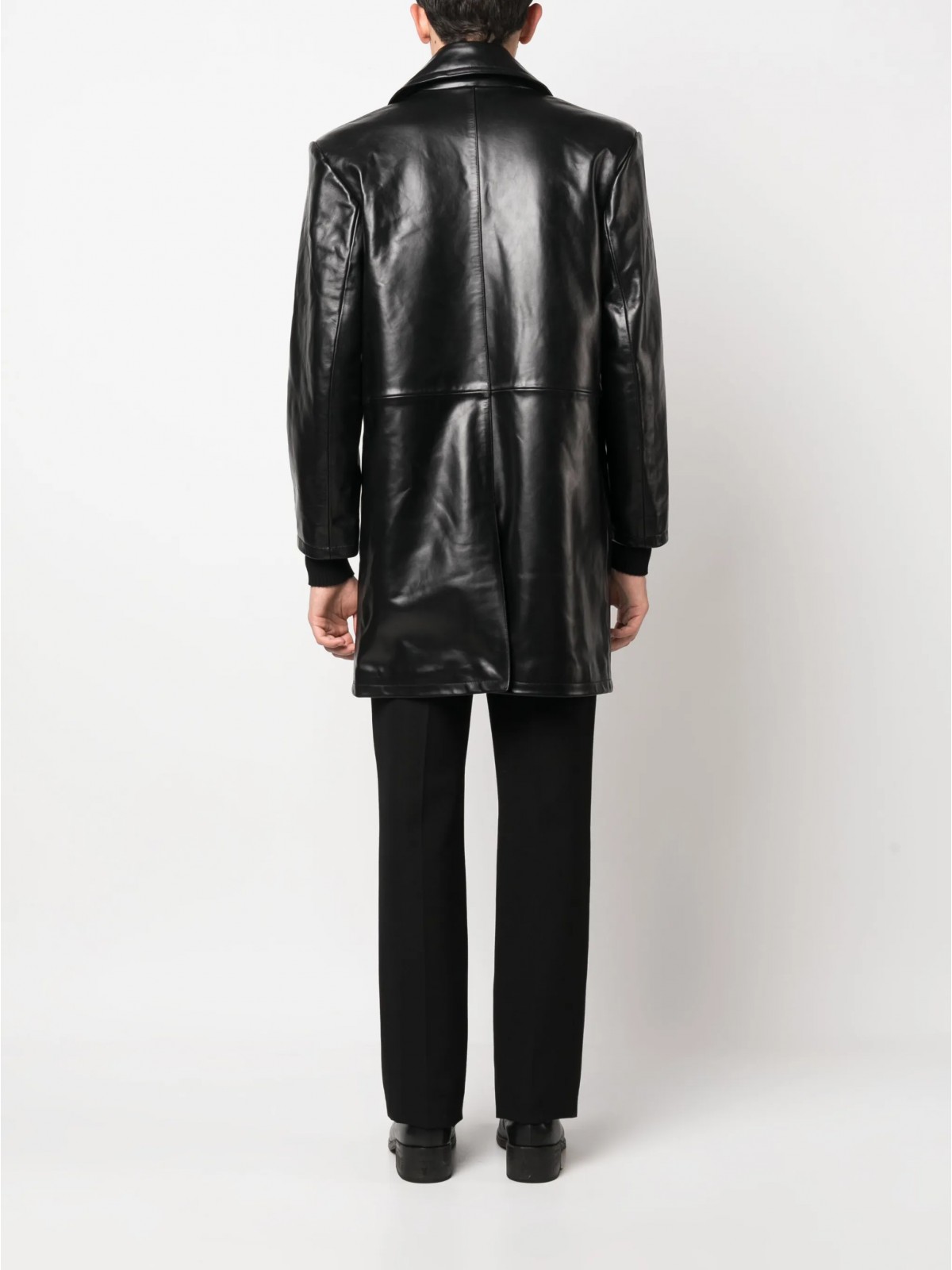 SINGLE-BREASTED LEATHER COAT
