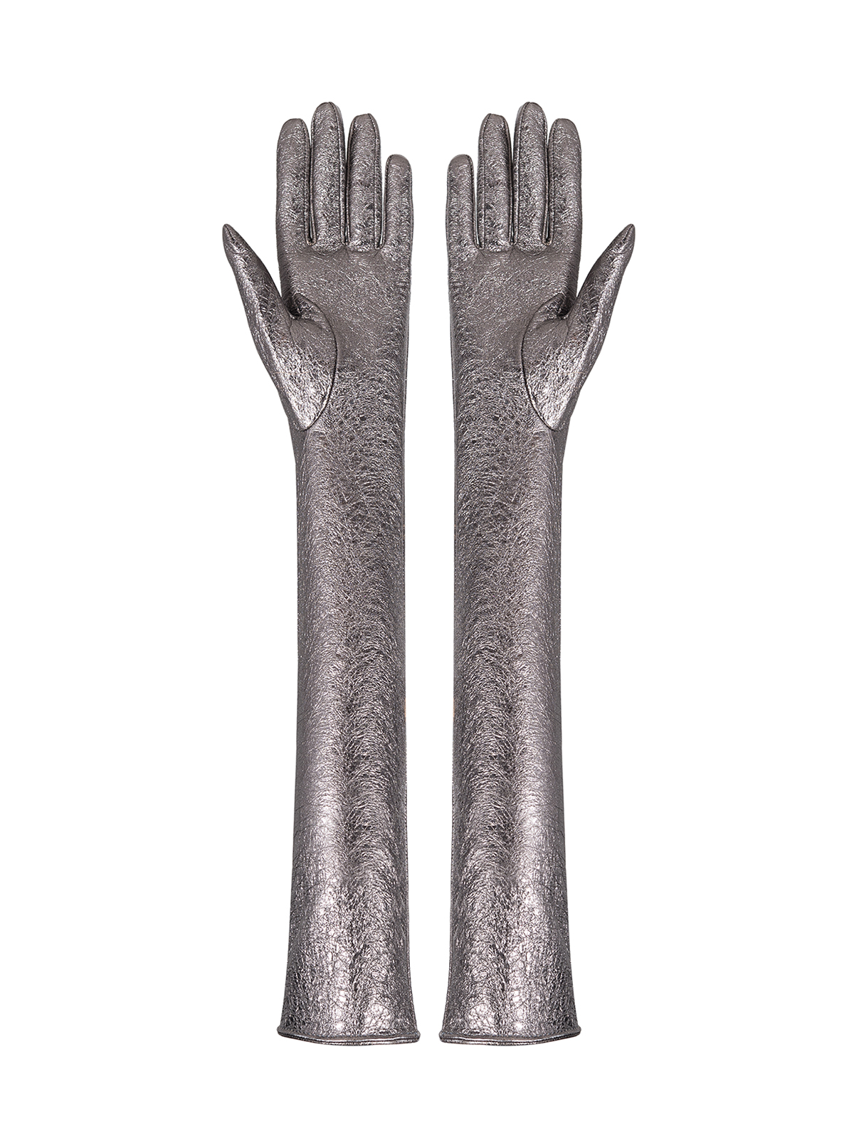 long grey gloves